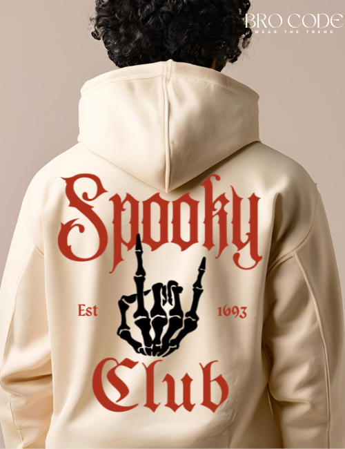 Spooky club Cream color Hoodie  | Unisex