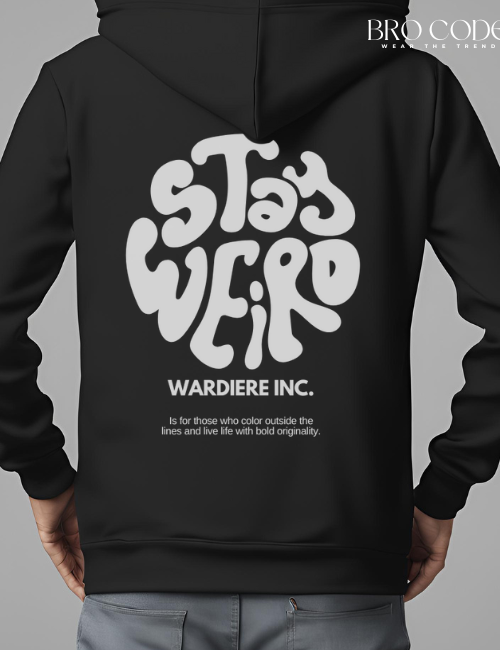 stay wierd trending Black color Hoodie