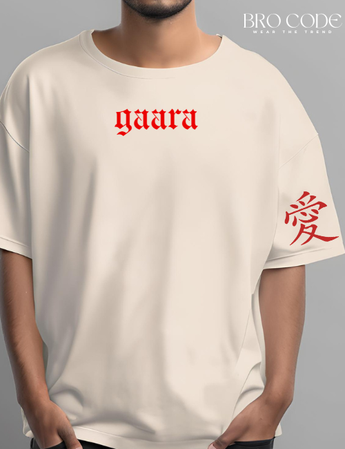 Gaara oversized Cream color  T-shirt | Unisex