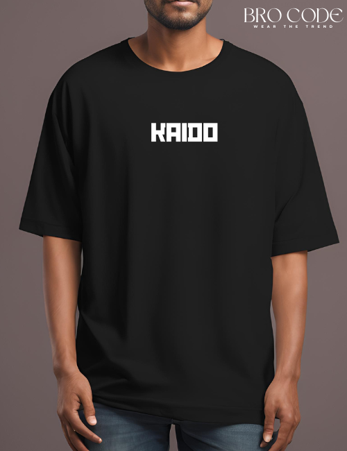 Kaidu Black color Oversized T-shirt | Unisex